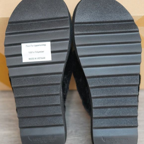 Koolaburra by UGG Furr-ee Women's Slipper Sandals - Black (Various Size) - Picture 6 of 6